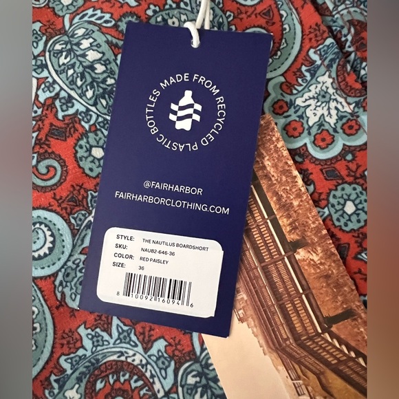 Fair harbor NEW THE NAUTILUS BOARDSHORT a4 - Picture 4 of 4